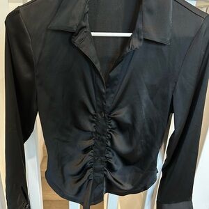 Abercrombie Black Ruched Women's Top